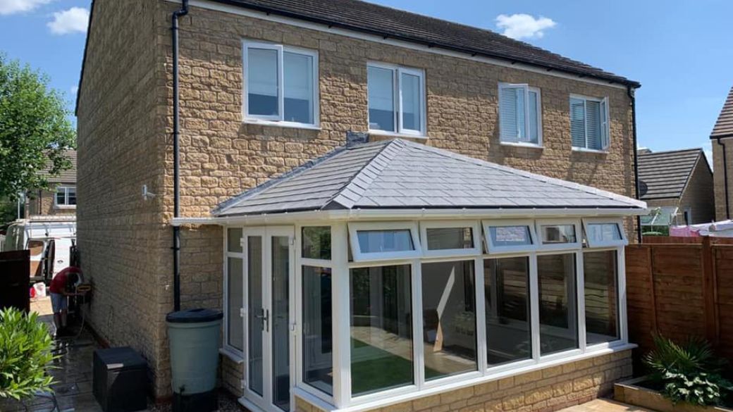New conservatory added to a family home